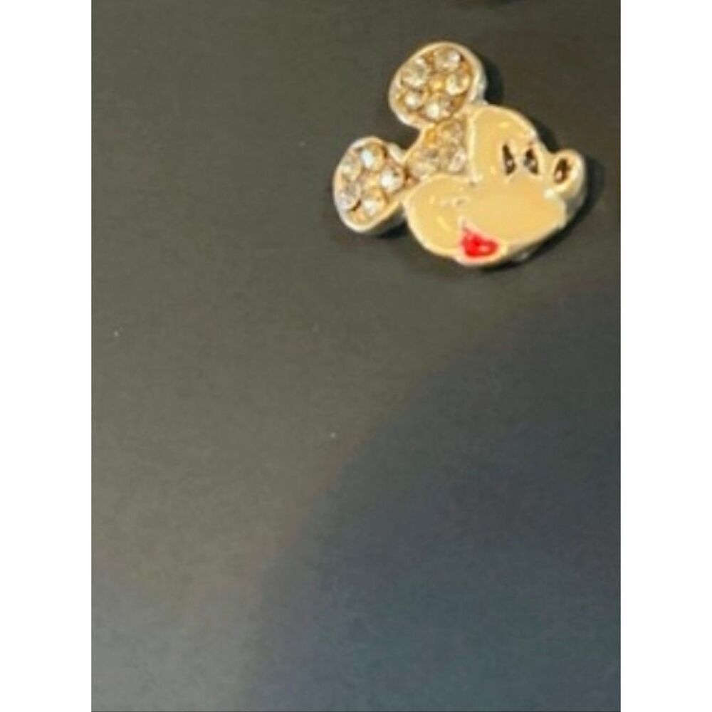Rhinestone Mickey-style Charm For Floating Lockets